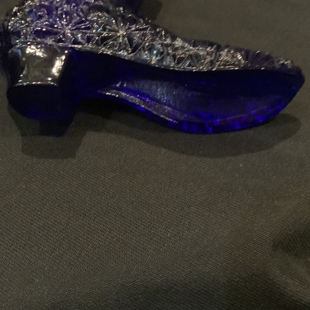 Vintage Cobalt Blue Glass Boot - Picture 7 of 10